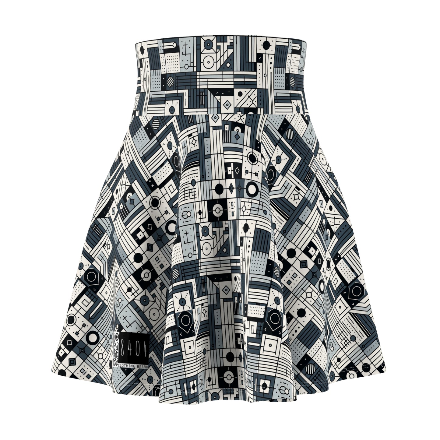 Digital Minimalism Minimalist Tech Women's Skater Skirt - 8404 Design-49