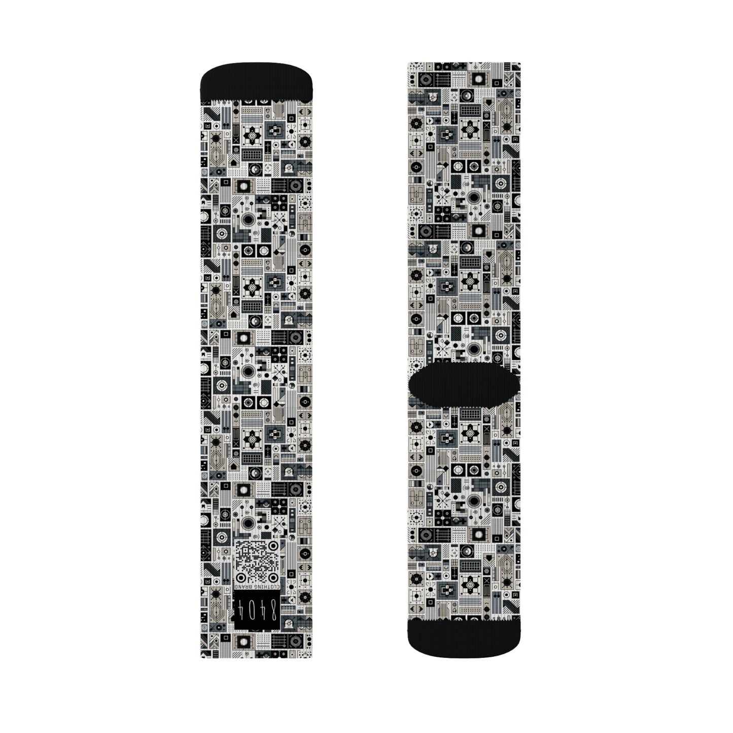 Digital Minimalism Minimalist Tech Sublimation Socks - 8404 Design-45