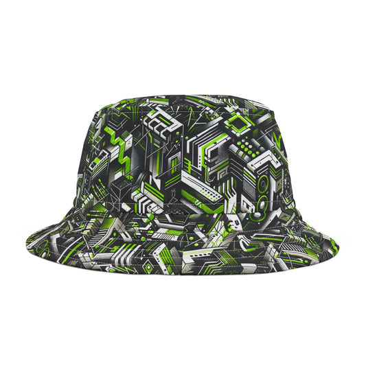 Graffiti Tech Fusion Bold Streetwear Fusion Bucket Hat - 8404 Design-53