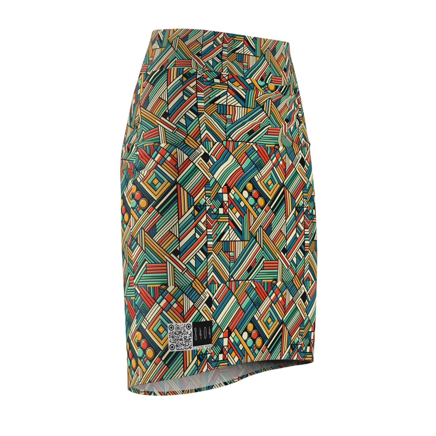 Abstract Graphic Art Modern Artistic Expression Women's Pencil Skirt - 8404 Design-67