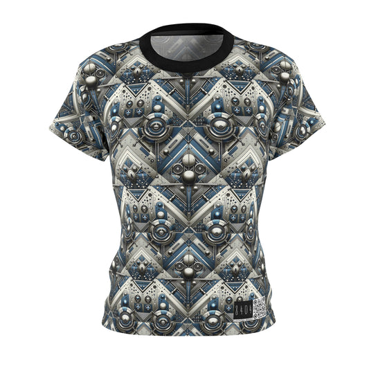 Tech Utility Fusion Tech-Forward Utility With a Futuristic Edge Women's Cut & Sew Tee - 8404 Design-63