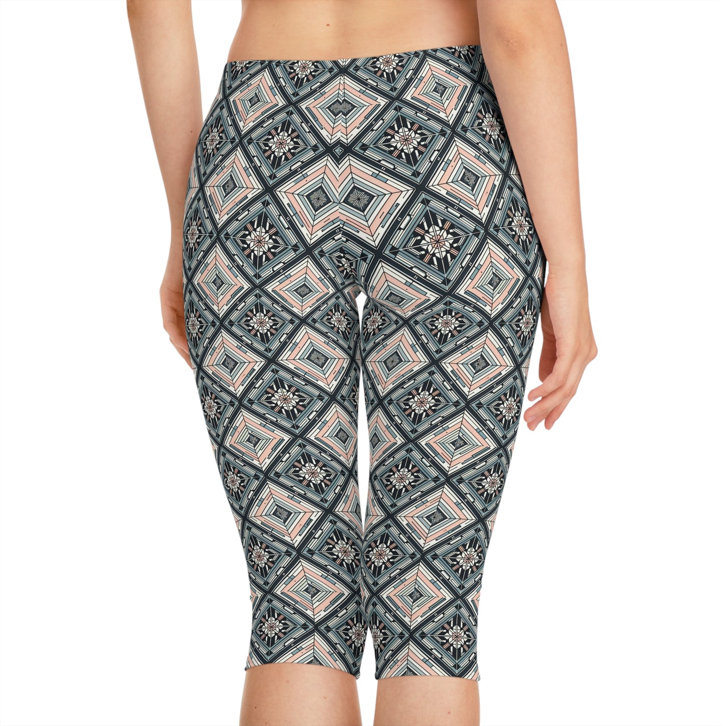 Tech Minimalism Minimalist Tech Women's Capri Leggings - 8404 Design-60
