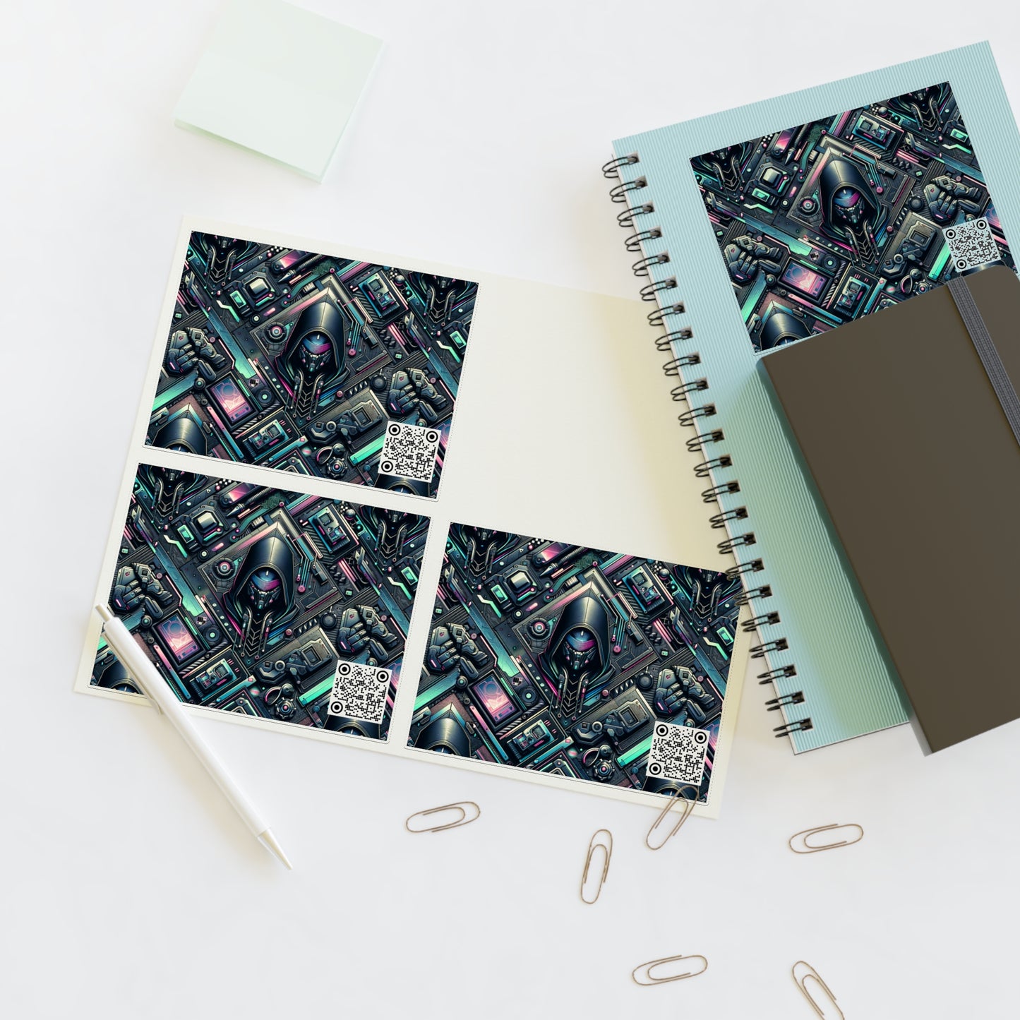 Tech-Inspired Graphics Tech-Forward Streetwear Sticker Sheets - 8404 Design-55