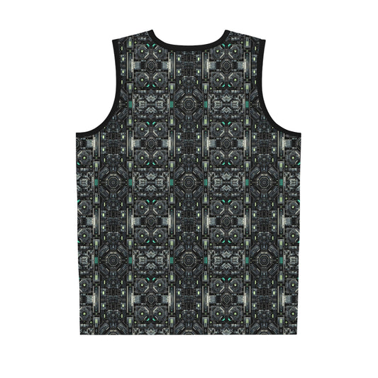 Tech Noir Tech-Forward Minimalism Basketball Jersey - 8404 Design-52