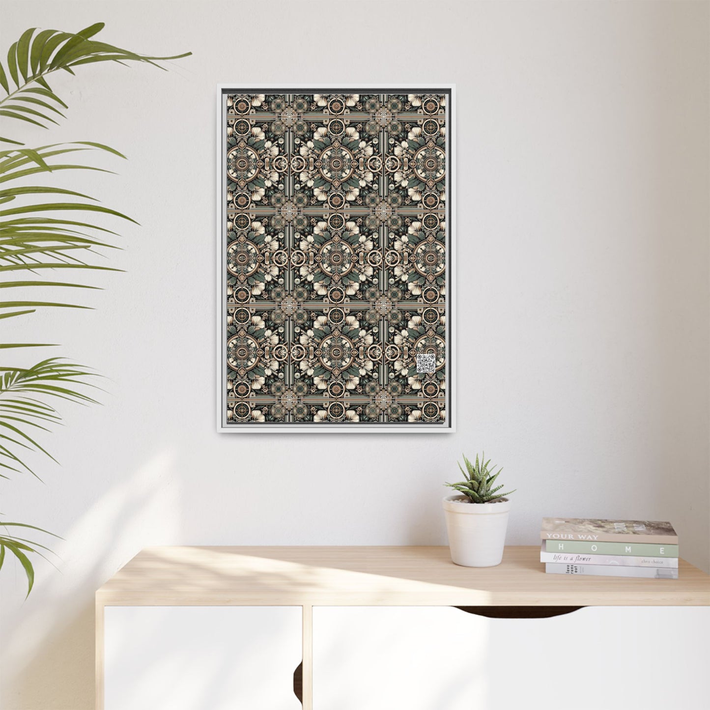 Cyber Garden Party Tech Garden Extravaganza Matte Canvas, Framed (multi-Color) - 8404 Design-66 A