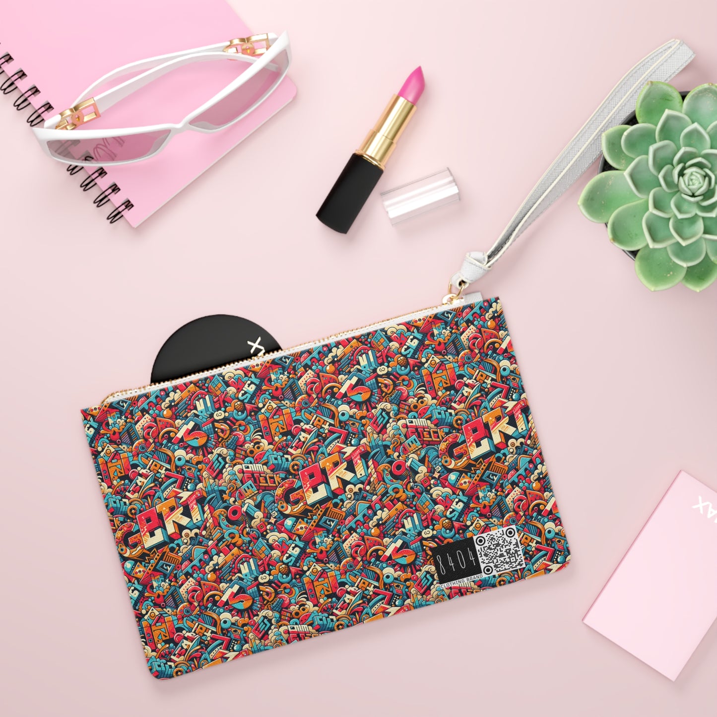Neo-Traditional Street Art Modern Street Art Fusion Clutch Bag - 8404 Design-58