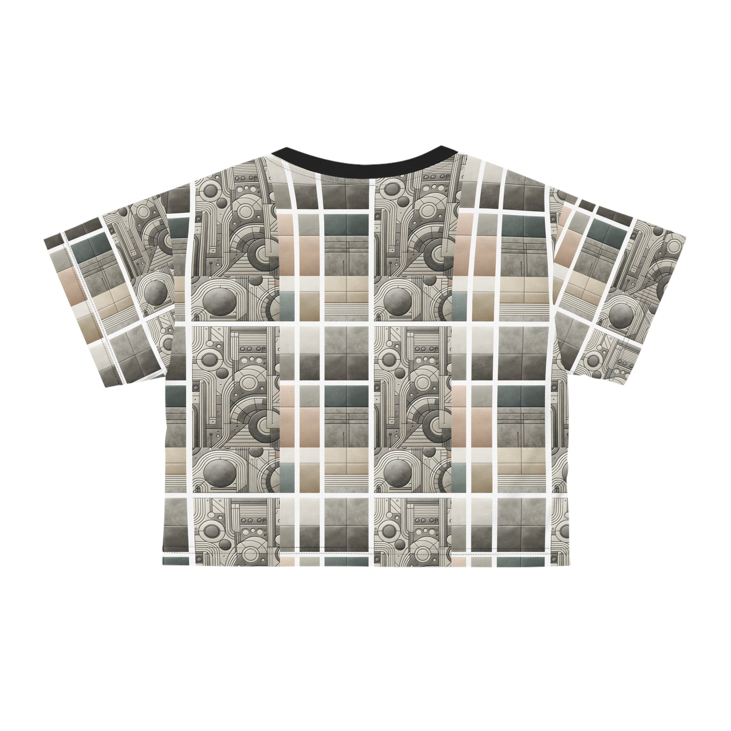 Tech Utility Chic Tech-Forward Minimalist Crop Tee - 8404 Design-59