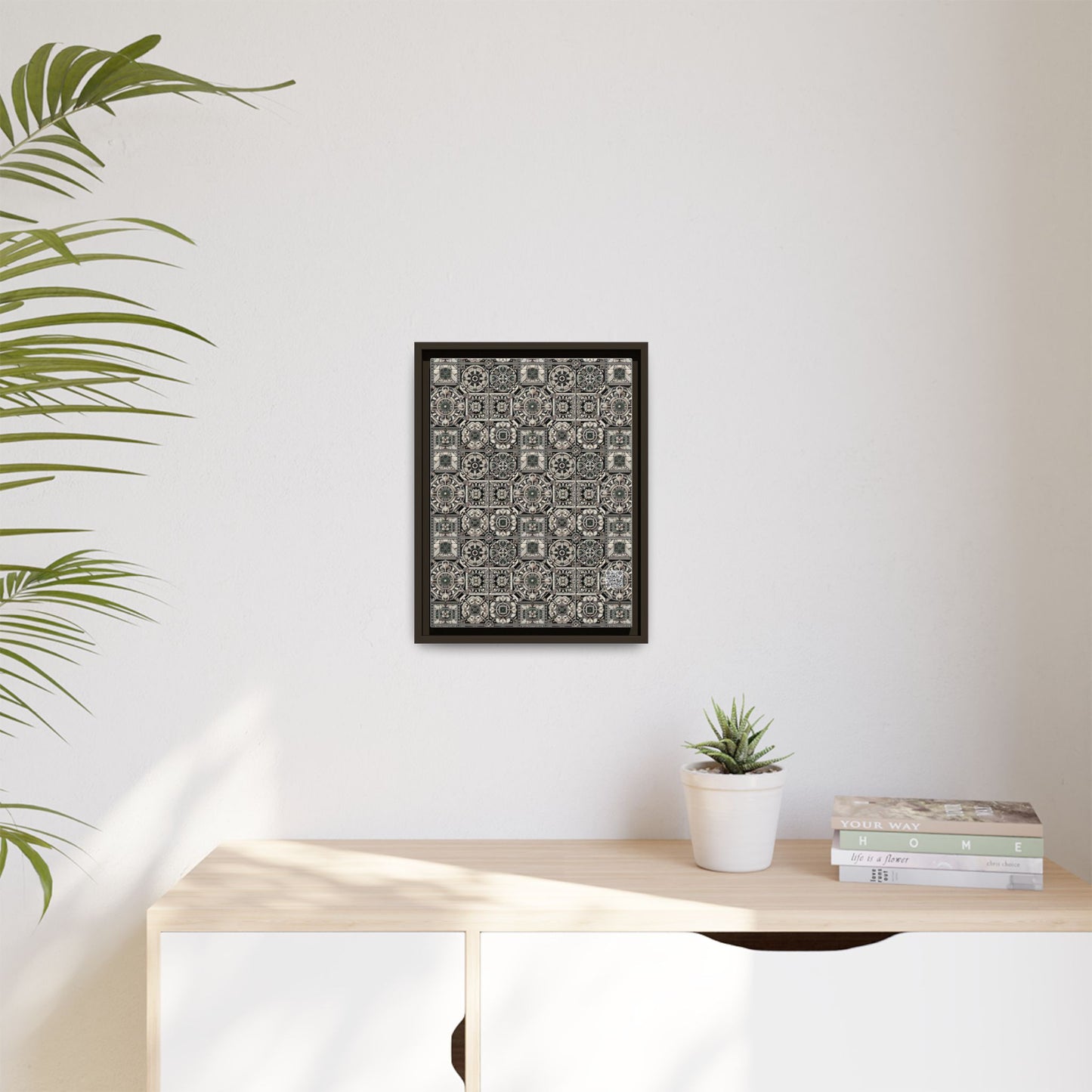 Cyber Garden Party Tech Garden Extravaganza Matte Canvas, Framed (multi-Color) - 8404 Design-45 A