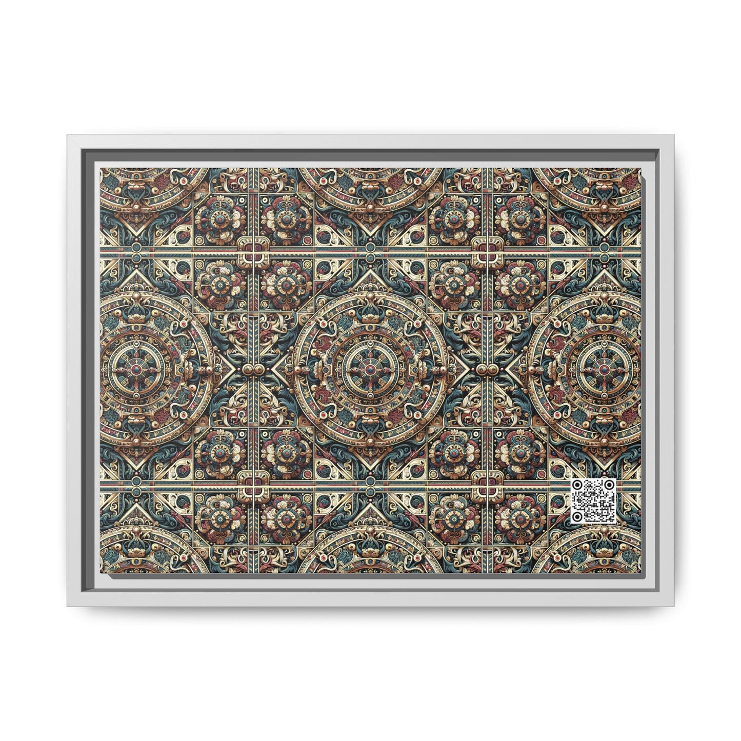 Urban Renaissance Historical Fusion With Street Edge Matte Canvas, Framed (multi-Color) - 8404 Design-57 A