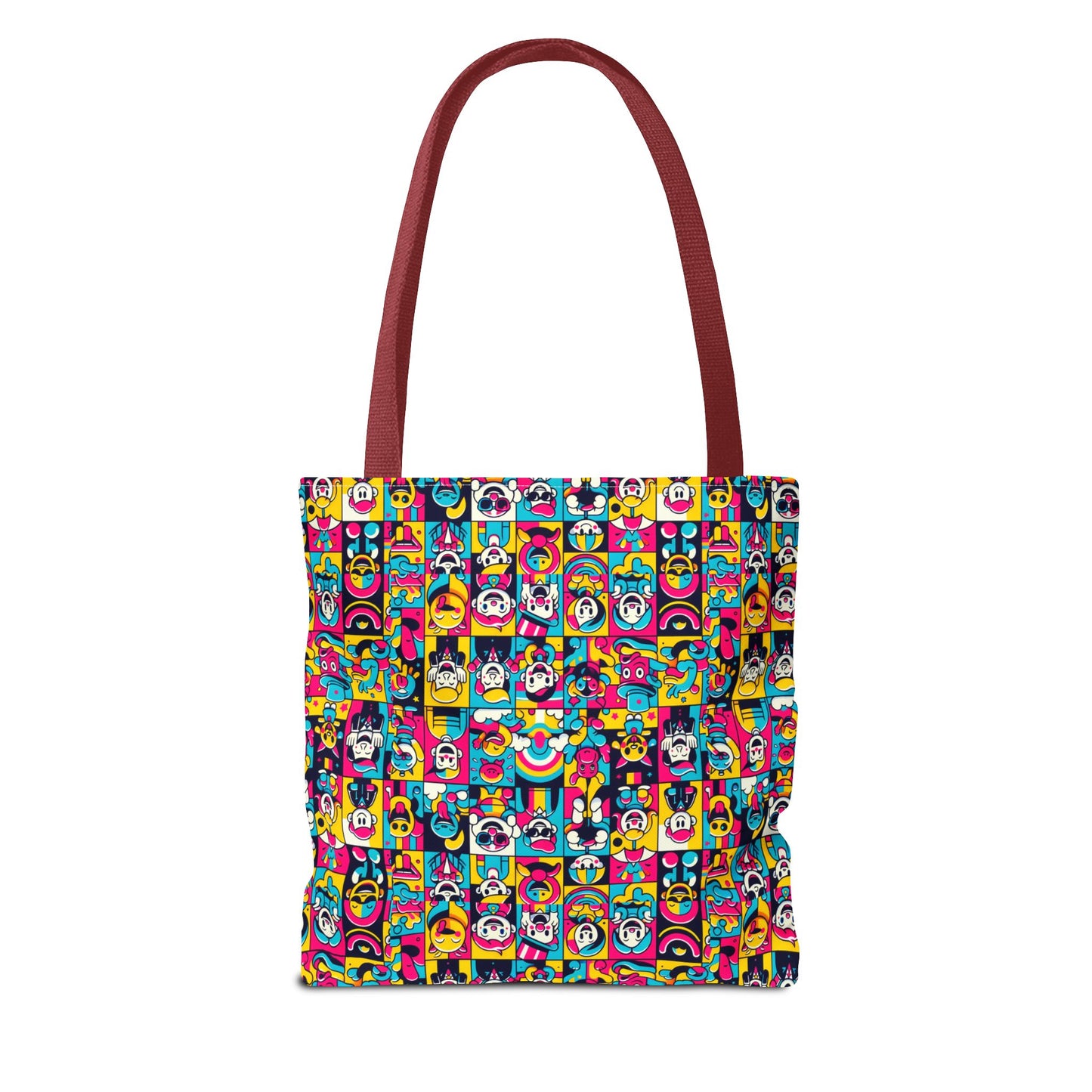 Neon Pop Playful Pop Culture Mashup Tote Bag - 8404 Design-60