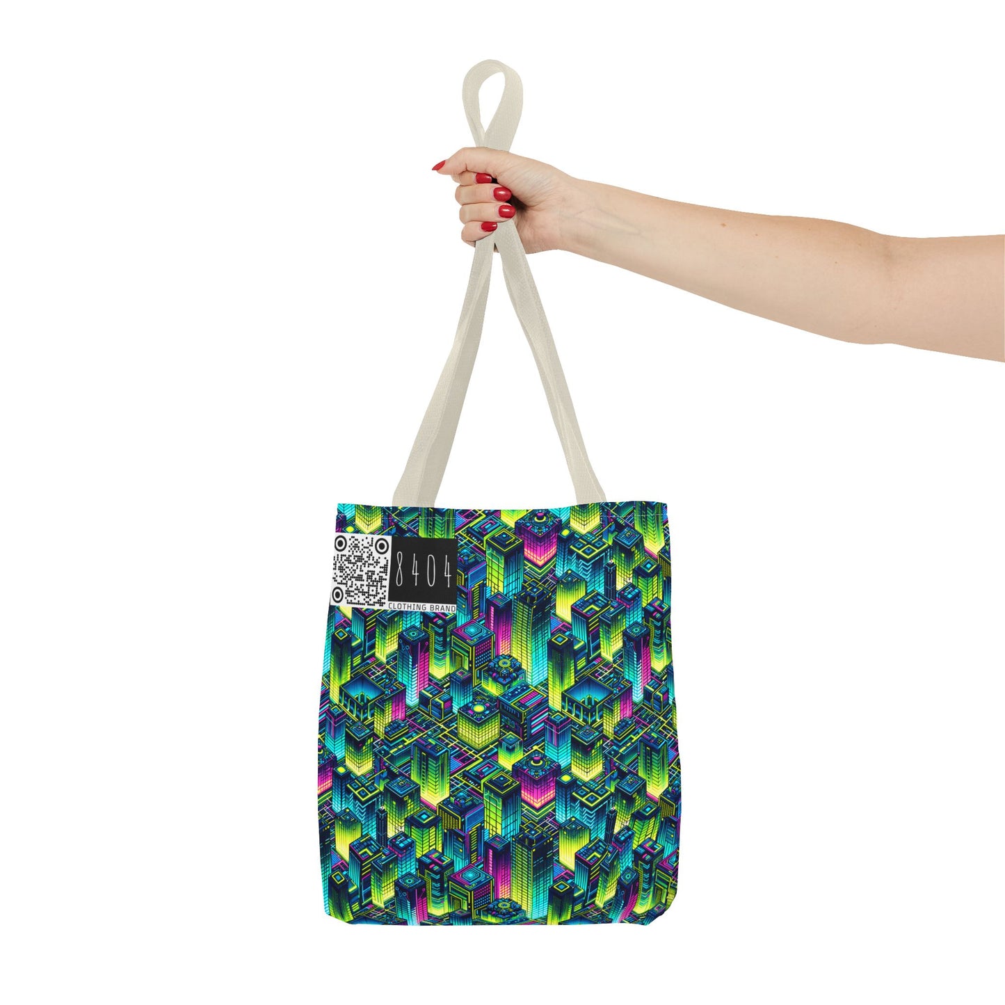 Tech-Infused Neon Tech-Forward Streetwear Tote Bag - 8404 Design-65