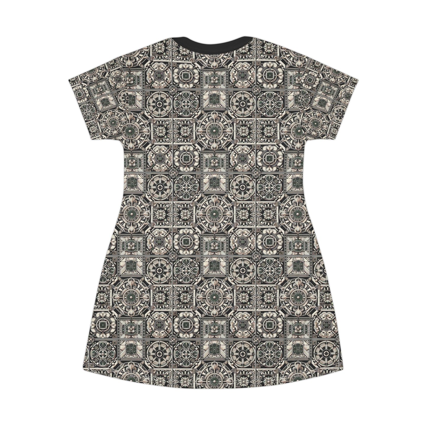 Cyber Garden Party Tech Garden Extravaganza T-Shirt Dress - 8404 Design-45