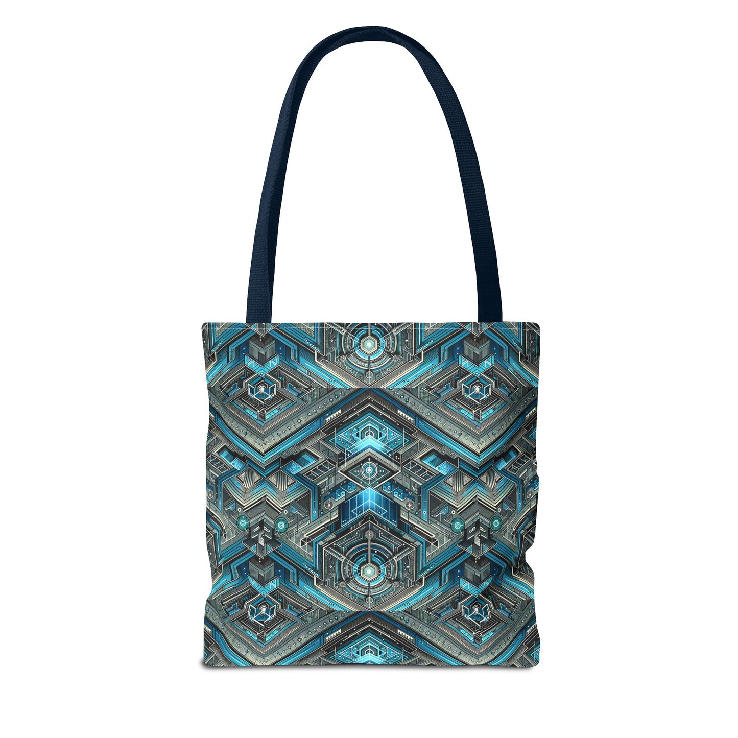 Tech-Infused Futurism Sleek Tech Edge Tote Bag - 8404 Design-49