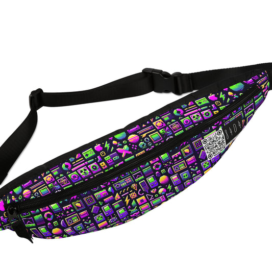 Digital Nostalgia Remix Modern Vintage Fusion Fanny Pack - 8404 Design-49