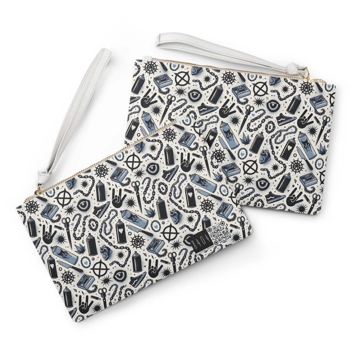 Cultural Rebellion Graphics Edgy and Rebellious With a Hint of Nostalgia Clutch Bag - 8404 Design-57