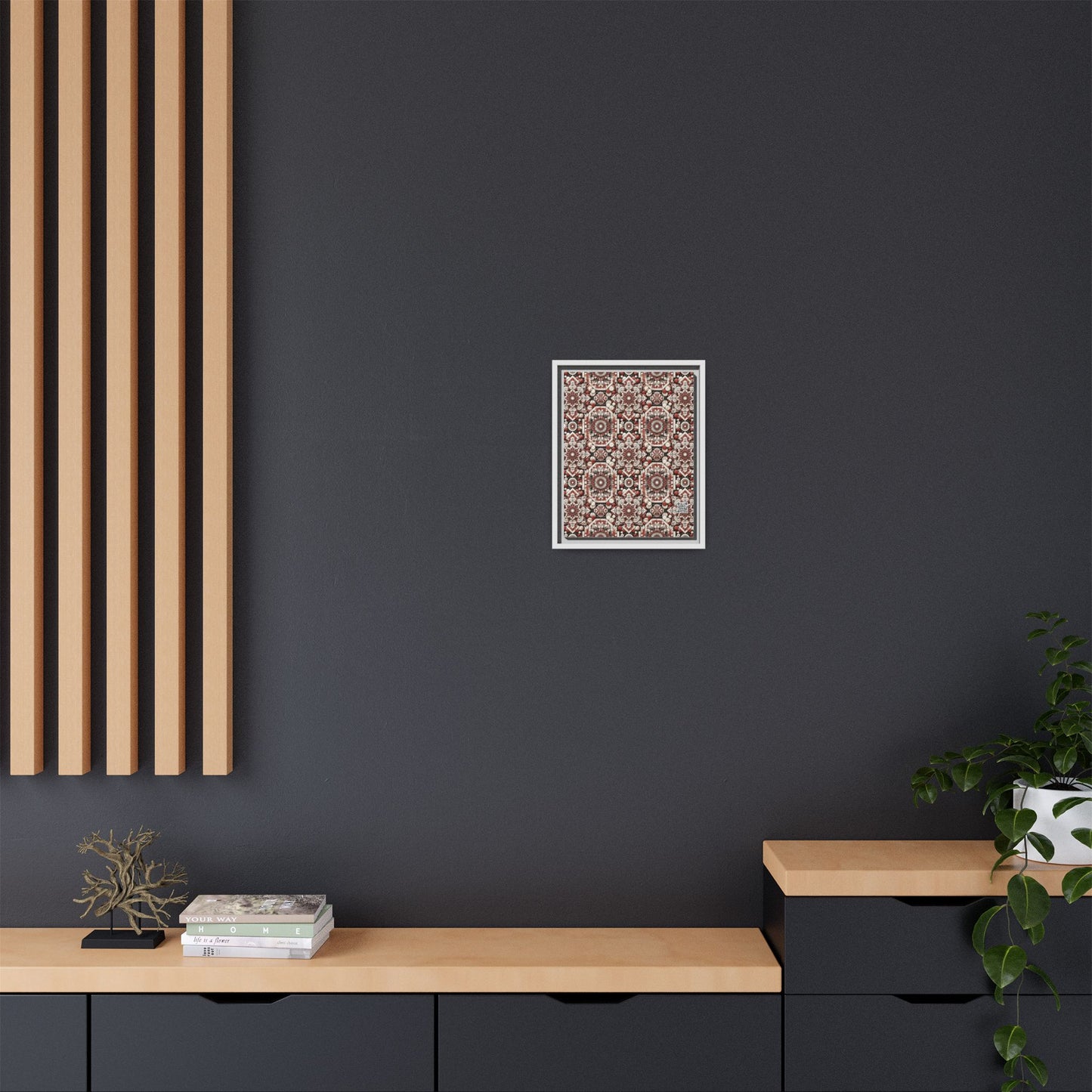 Neo Jomon Sculptural Aesthetics Artisanal Streetwear Matte Canvas, Framed (multi-Color) - 8404 Design-55 A