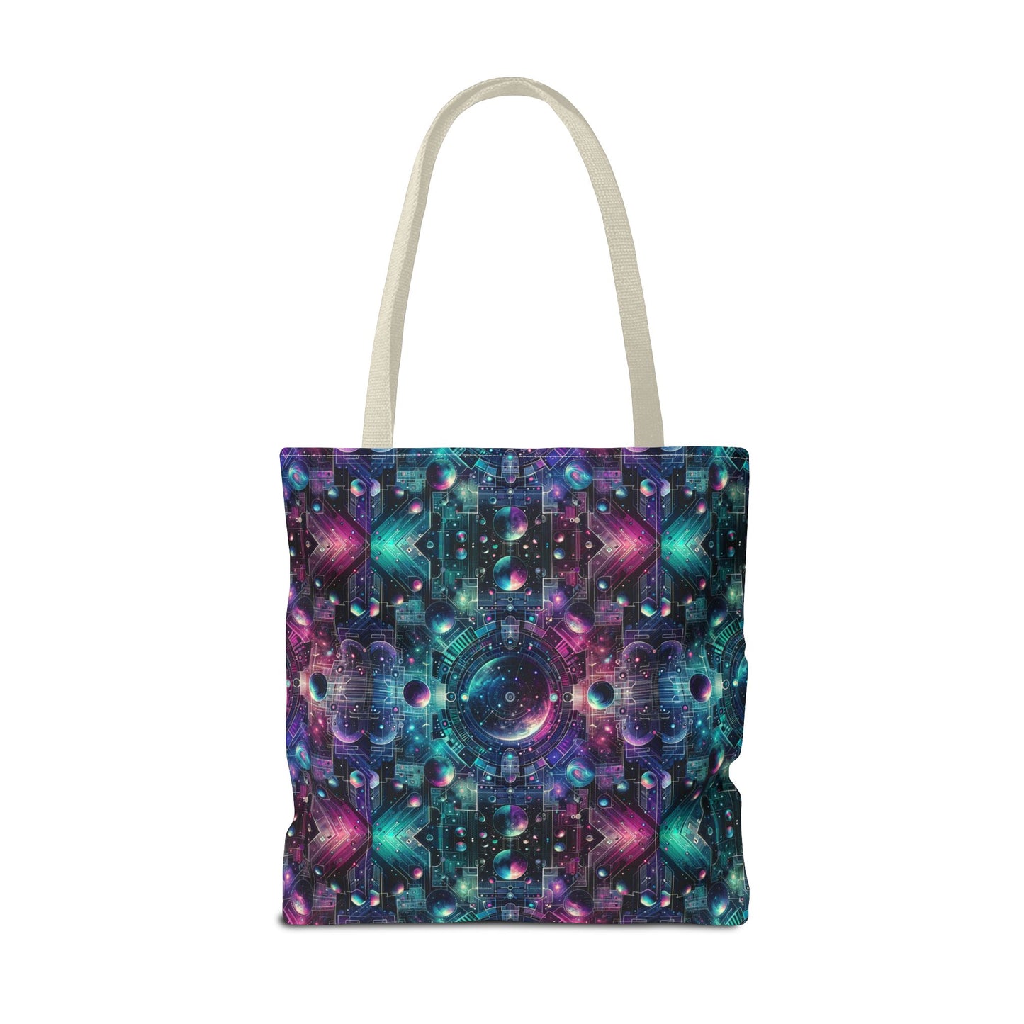 Galactic Hues Tech-Forward Cosmic Fusion Tote Bag - 8404 Design-59