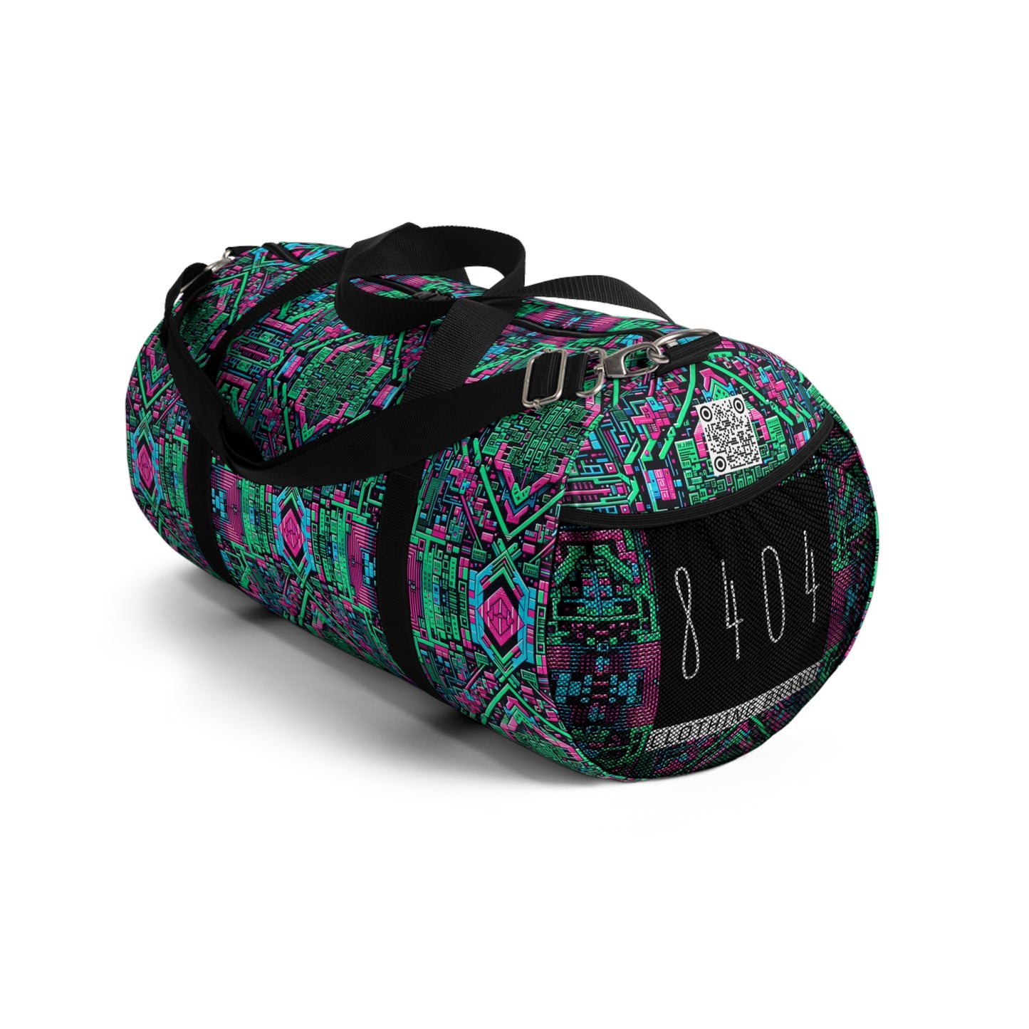 Digital Glitch Vibes Tech-Inspired Streetwear Duffel Bag - 8404 Design-71