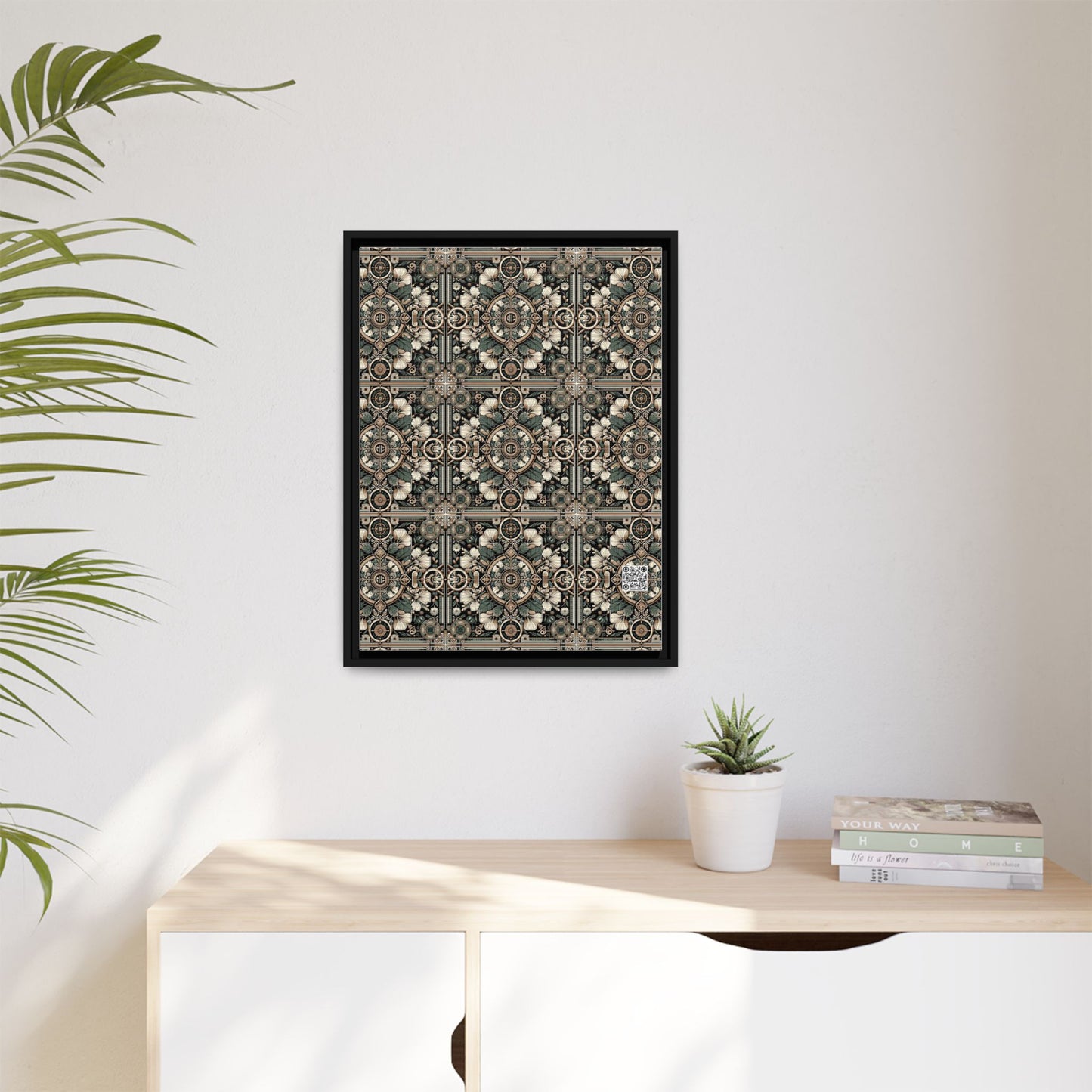 Cyber Garden Party Tech Garden Extravaganza Matte Canvas, Framed (multi-Color) - 8404 Design-66 A