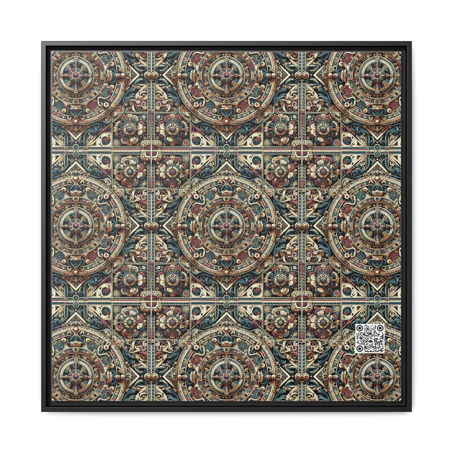 Urban Renaissance Historical Fusion With Street Edge Matte Canvas, Framed (multi-Color) - 8404 Design-57 A