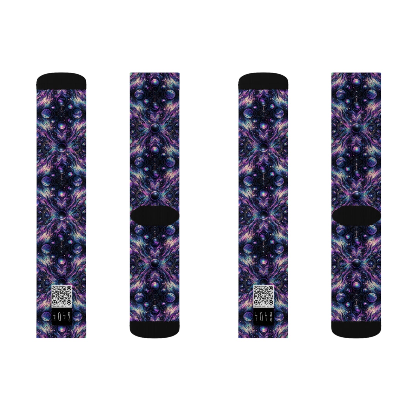 Galactic Hues Tech-Forward Cosmic Fusion Sublimation Socks - 8404 Design-41