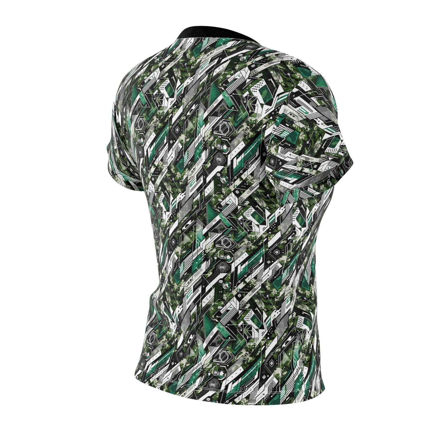 Tech Camo Fusion Tech-Forward Streetwear With a Futuristic Edge Women's Cut & Sew Tee - 8404 Design-63
