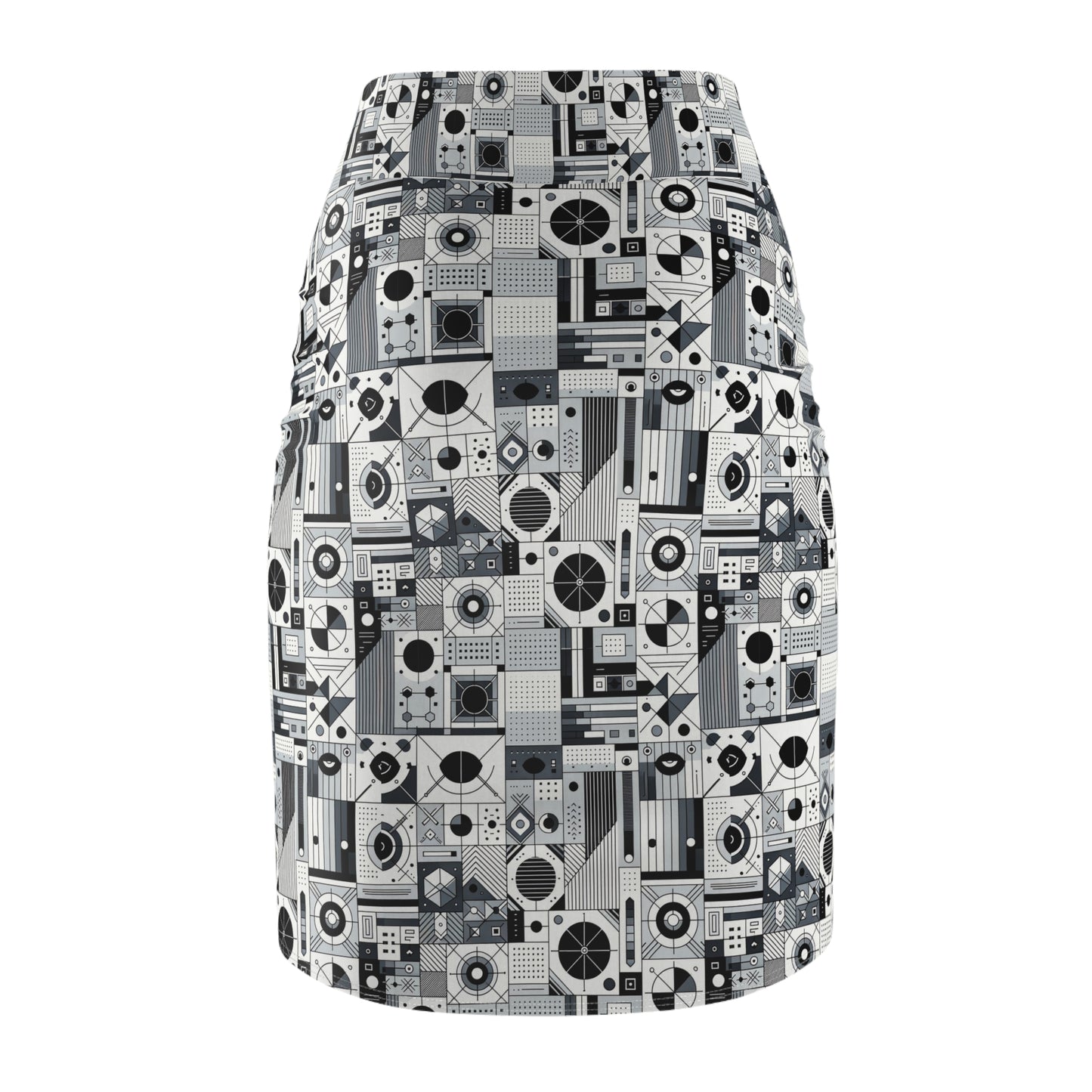 Digital Minimalism Minimalist Tech Women's Pencil Skirt - 8404 Design-65