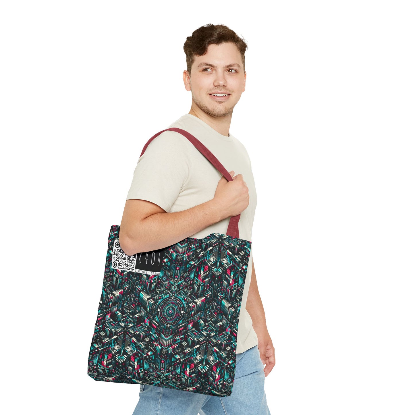 Digital Rebellion Tech-Inspired Streetwear Tote Bag - 8404 Design-54