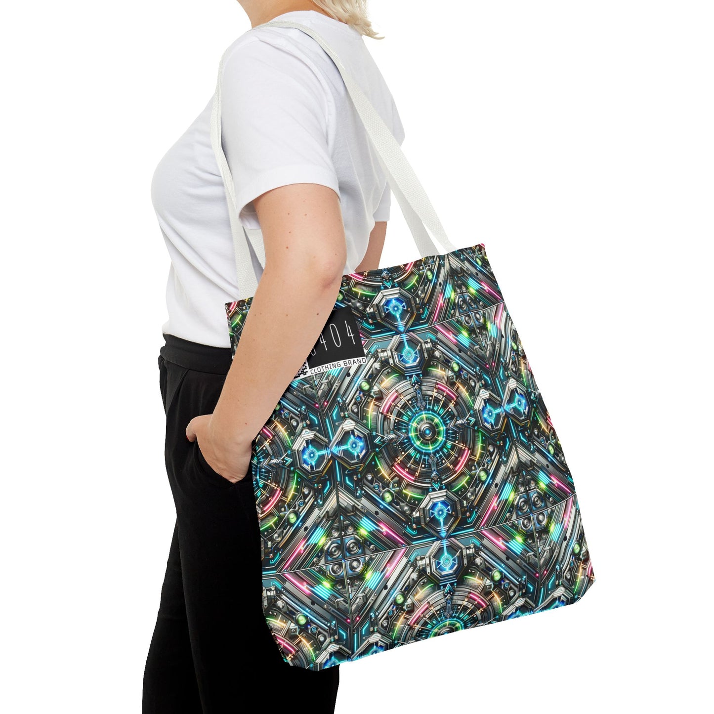 Tech-Infused Futurism Futuristic Tech Tote Bag - 8404 Design-53