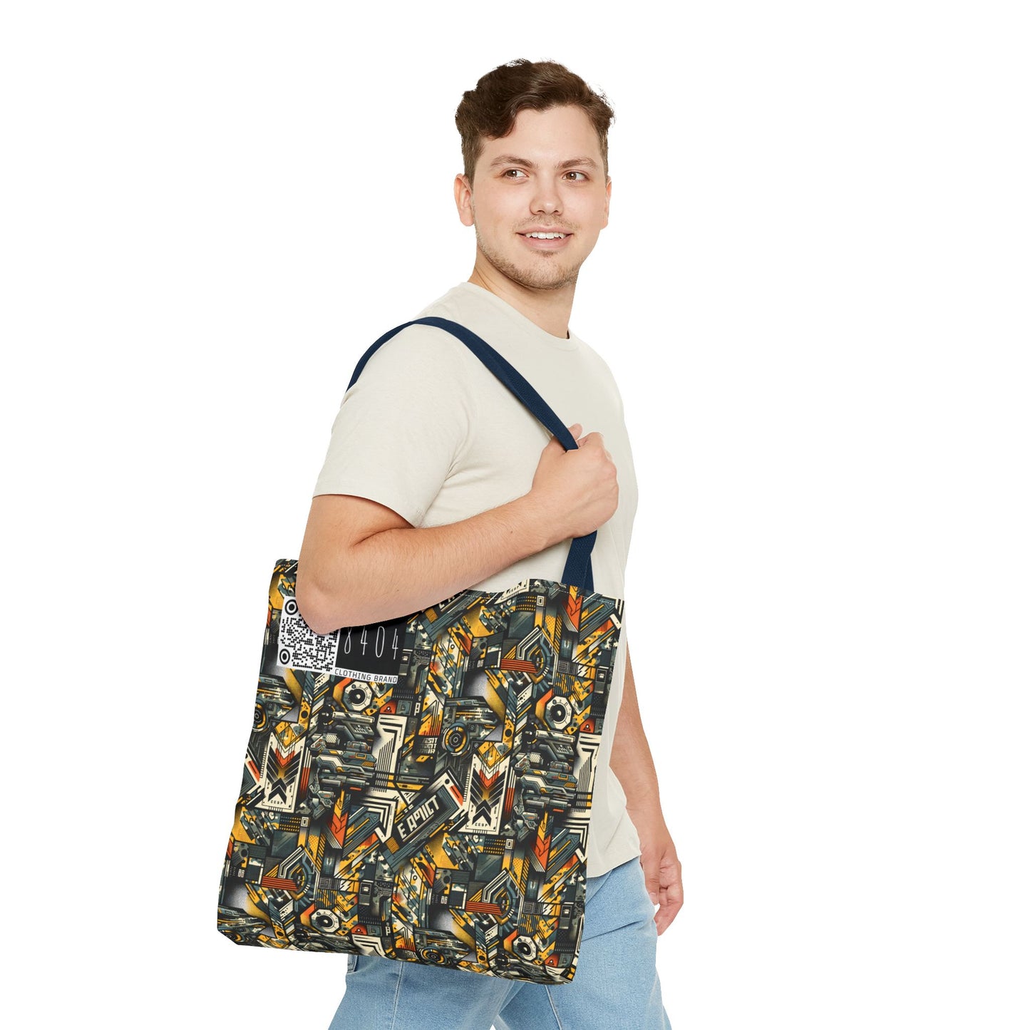 Digital Punk Futuristic Grunge Tote Bag - 8404 Design-49