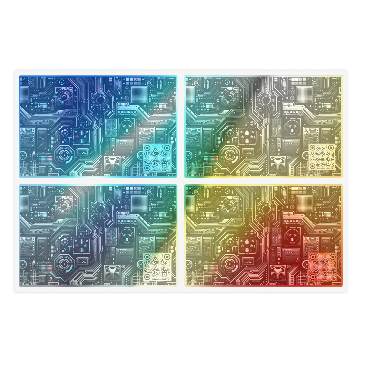 Tech Noir Aesthetics Sleek Tech Streetwear Sticker Sheets - 8404 Design-52