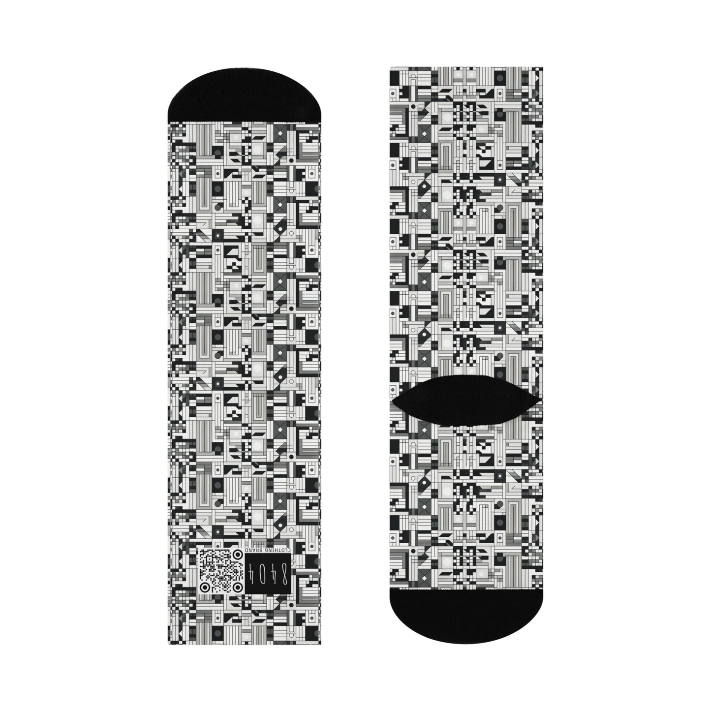 Digital Minimalism Minimalist Tech Cushioned Crew Socks - 8404 Design-43