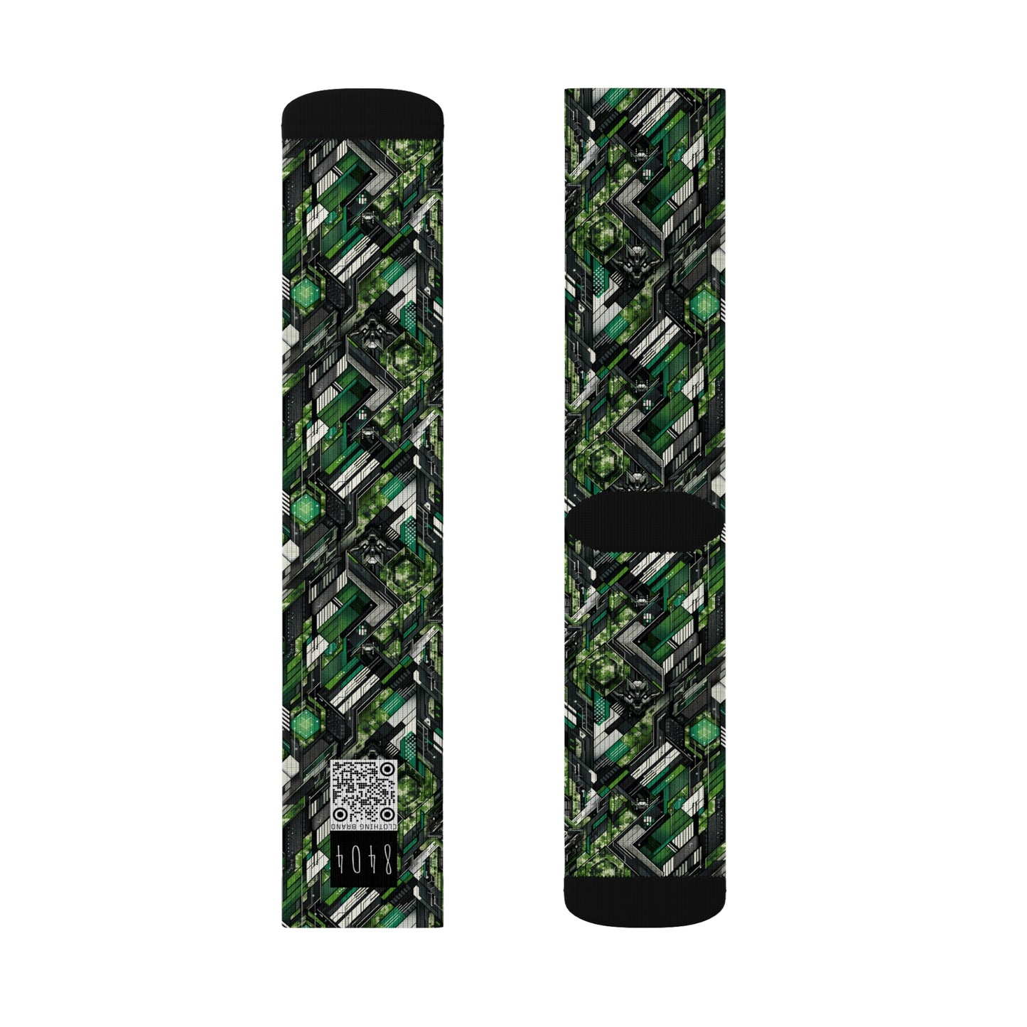 Tech Camo Fusion Tech-Forward Streetwear With a Futuristic Edge Sublimation Socks - 8404 Design-58