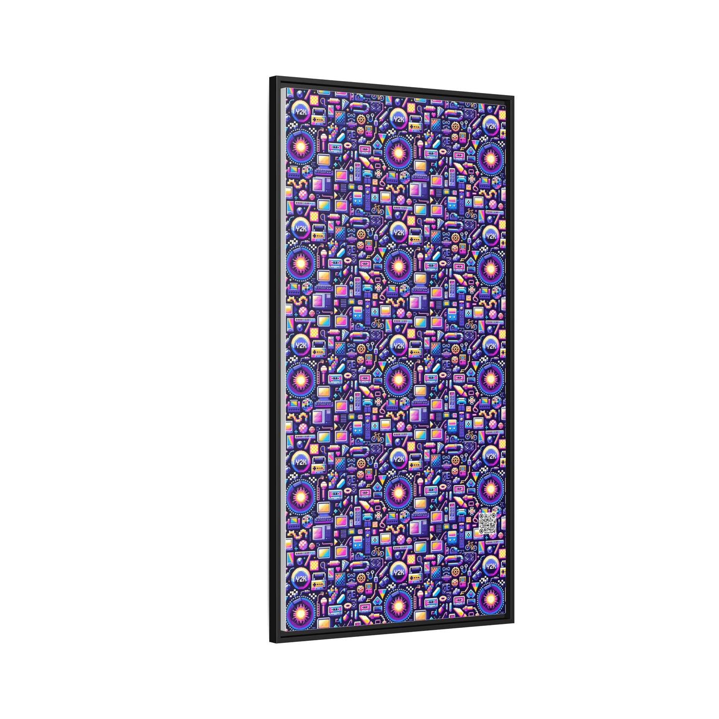 Digital Nostalgia Modern Retro Fusion Matte Canvas, Framed (multi-Color) - 8404 Design-64 B