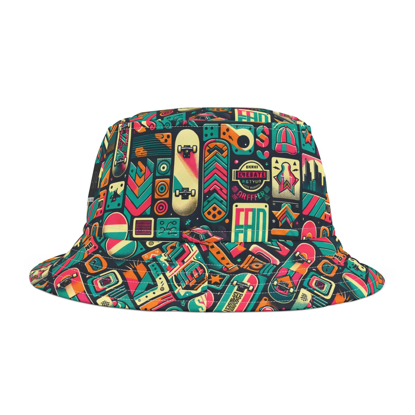 Skate Culture Revival Urban Retro Cool Bucket Hat - 8404 Design-61