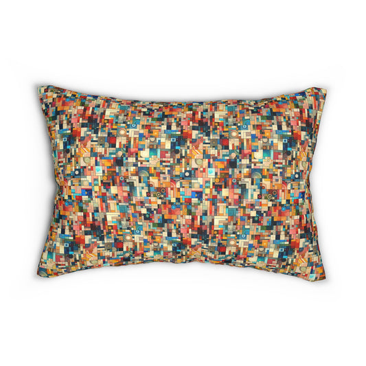 Digital Artistic Expression Artistic Streetwear Spun Polyester Lumbar Pillow - 8404 Design-46 B