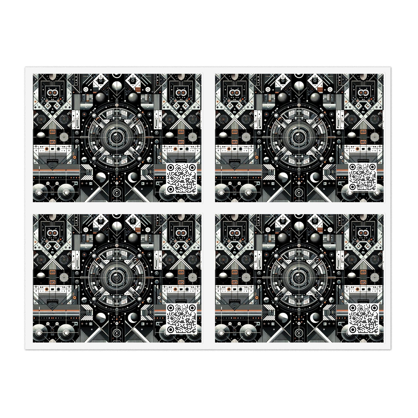 Tech-Inspired Graphic Tees Tech-Forward Streetwear Sticker Sheets - 8404 Design-64