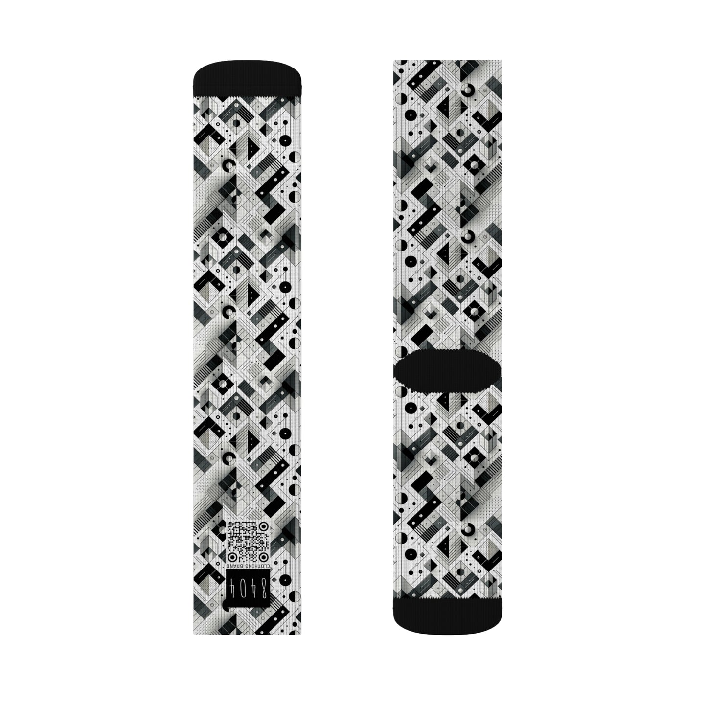 Digital Minimalism Minimalist Tech Sublimation Socks - 8404 Design-69
