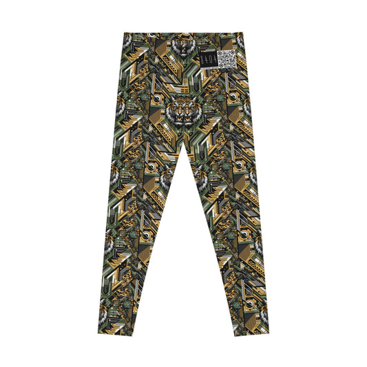 Neo-Camo Fusion Tech-Forward Streetwear Stretch Leggings - 8404 Design-58