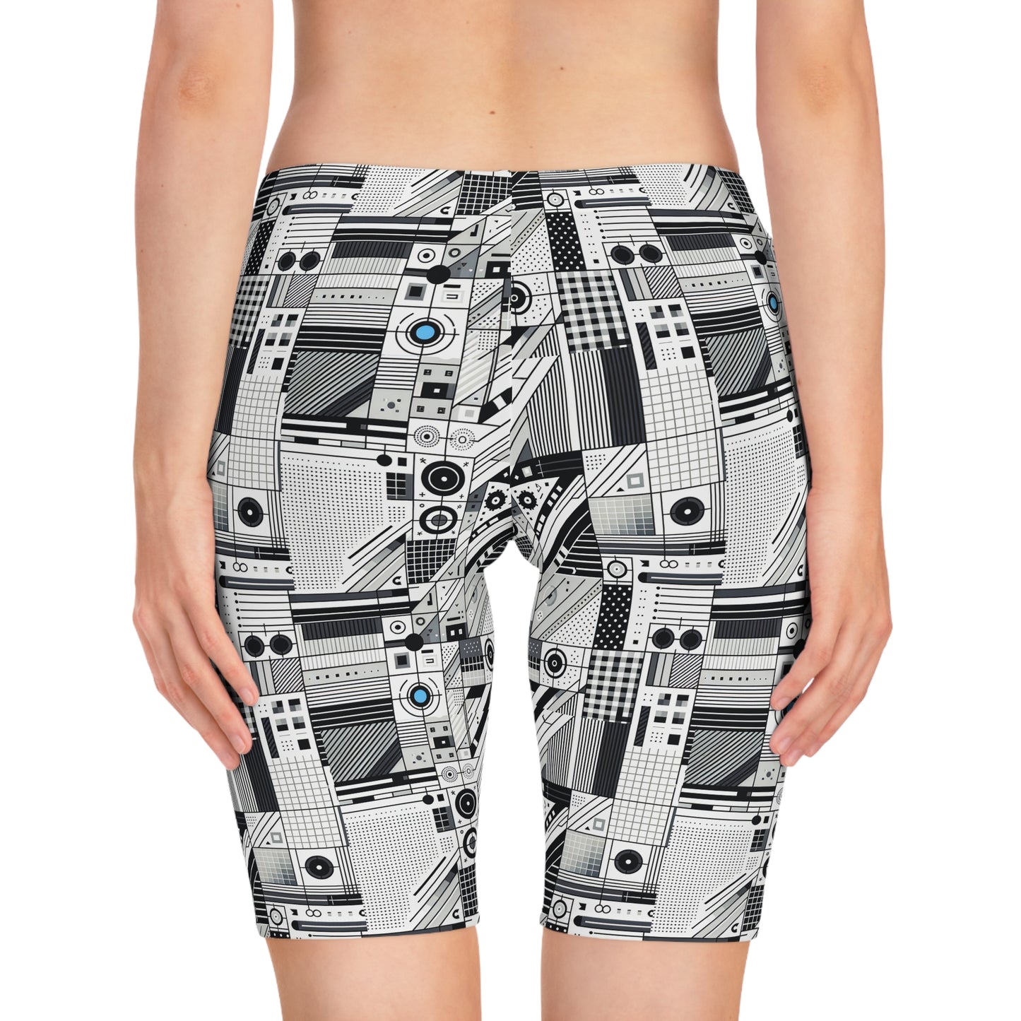 Digital Minimalism Minimalist Tech Women's Bike Shorts - 8404 Design-52