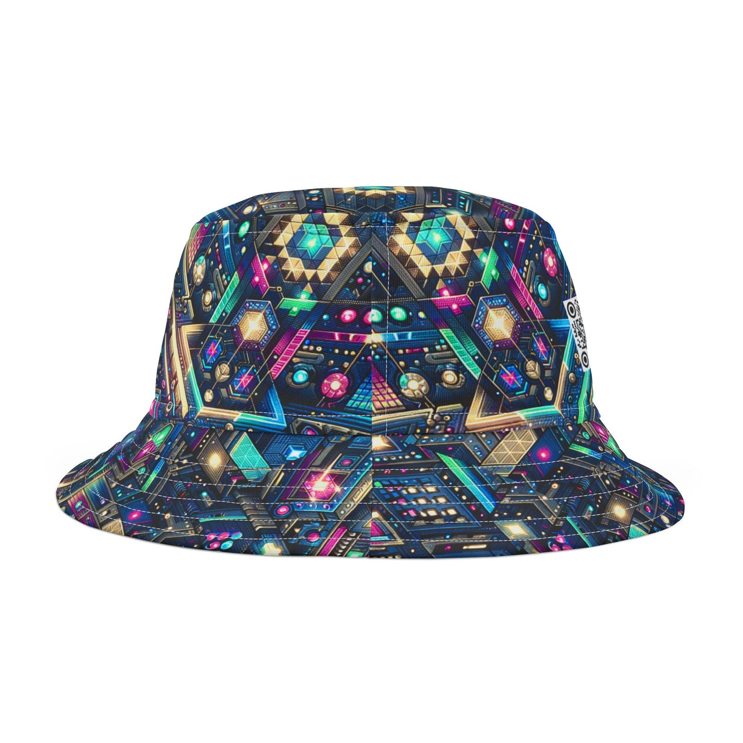Digital Renaissance Tech-Forward Maximalism Bucket Hat - 8404 Design-50