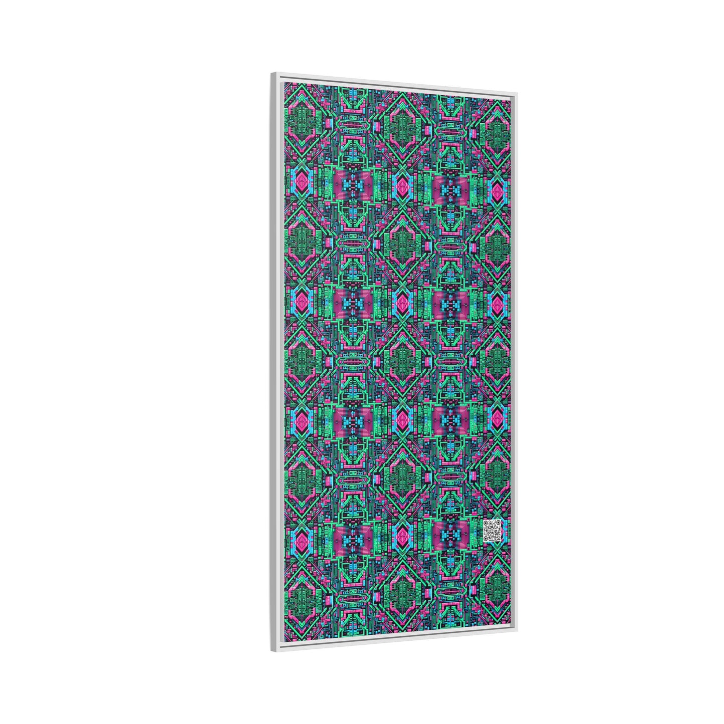 Digital Glitch Vibes Tech-Inspired Streetwear Matte Canvas, Framed (multi-Color) - 8404 Design-71 B