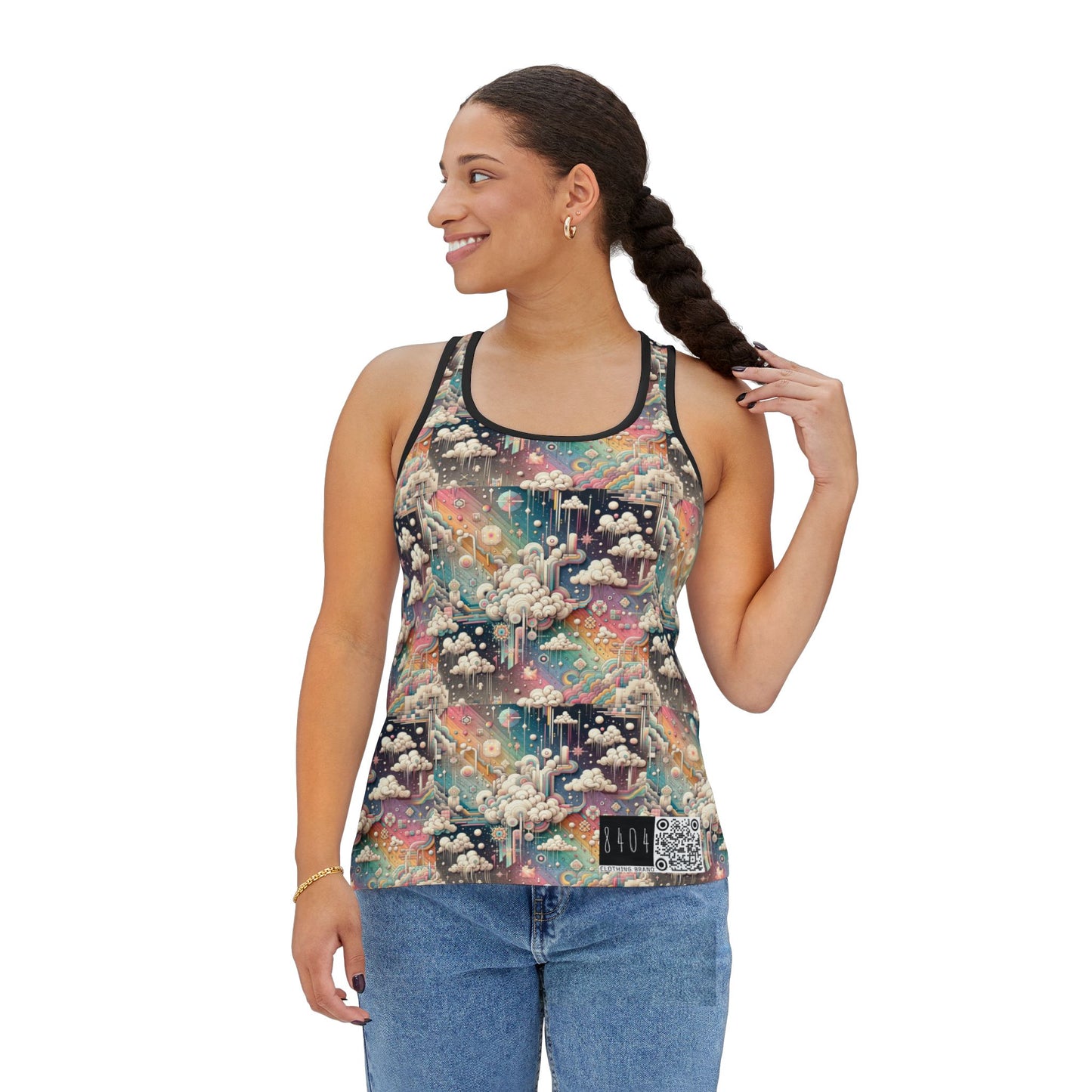 Digital Dreamland Whimsical and Nostalgic Streetwear With a Digital Twist Women's Tank Top - 8404 Design-52