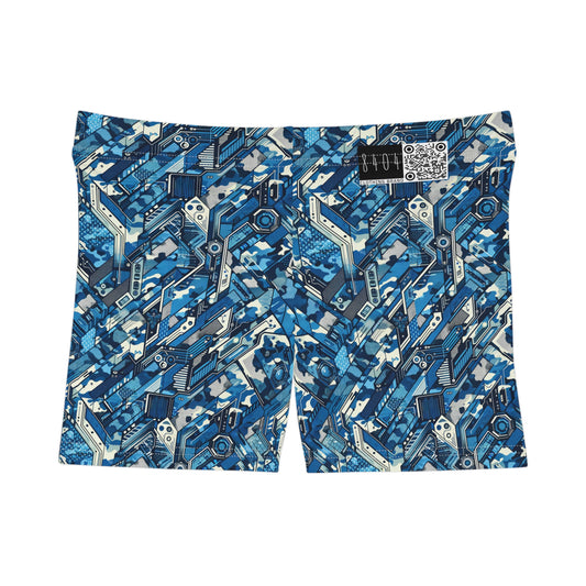 Tech Urban Camo Tech-Forward Streetwear With a Futuristic Military Edge Women's Shorts - 8404 Design-39