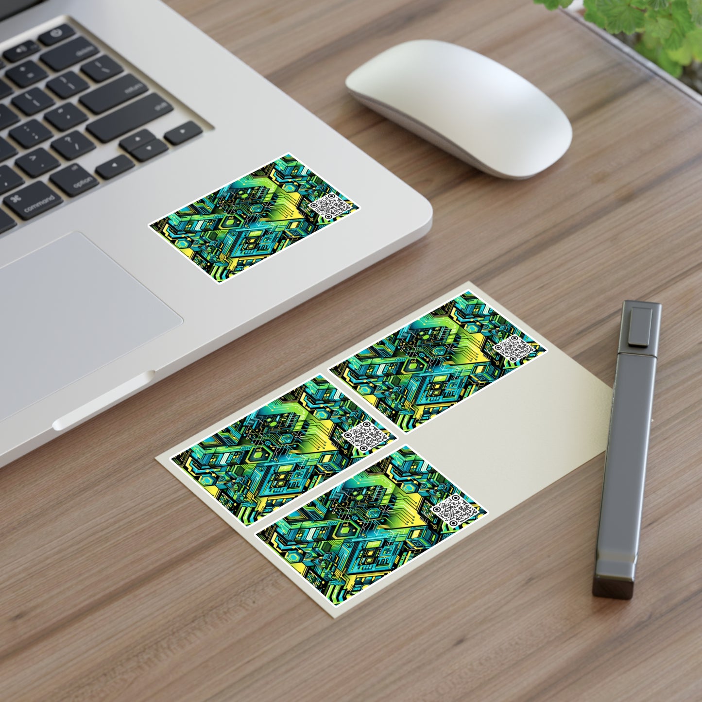 Tech-Infused Neon Tech-Forward Streetwear Sticker Sheets - 8404 Design-38
