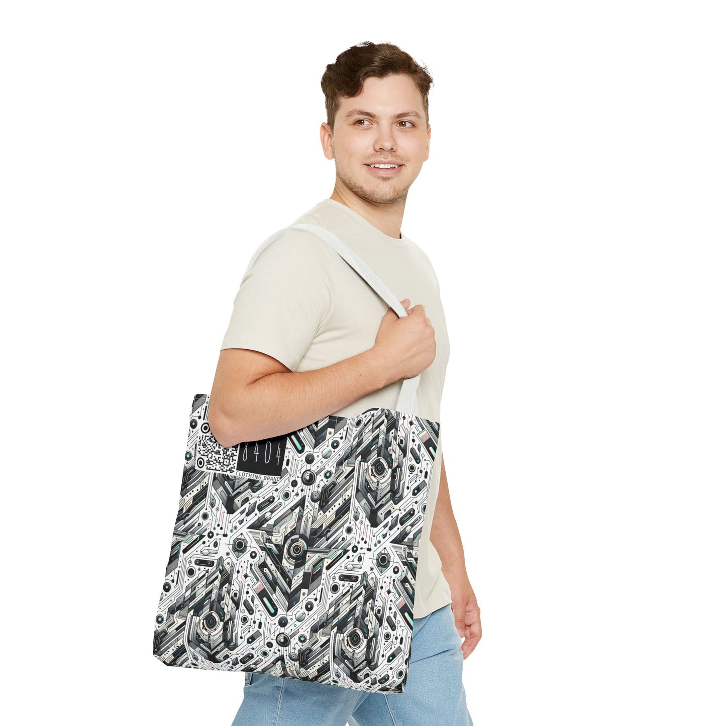 Tech-Infused Streetwear Tech-Forward Minimalism Tote Bag - 8404 Design-51