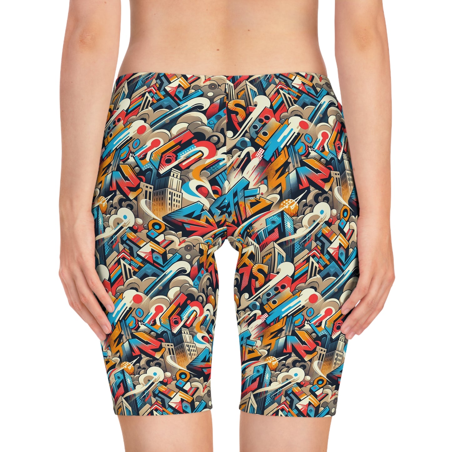 Neo-Traditional Street Art Modern Street Art Fusion Women's Bike Shorts - 8404 Design-44