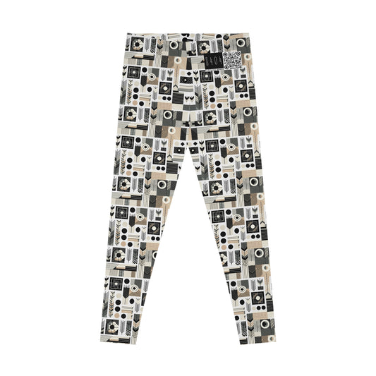 Elevated Athleisure Modern Sophistication With Sporty Elements Stretch Leggings - 8404 Design-57