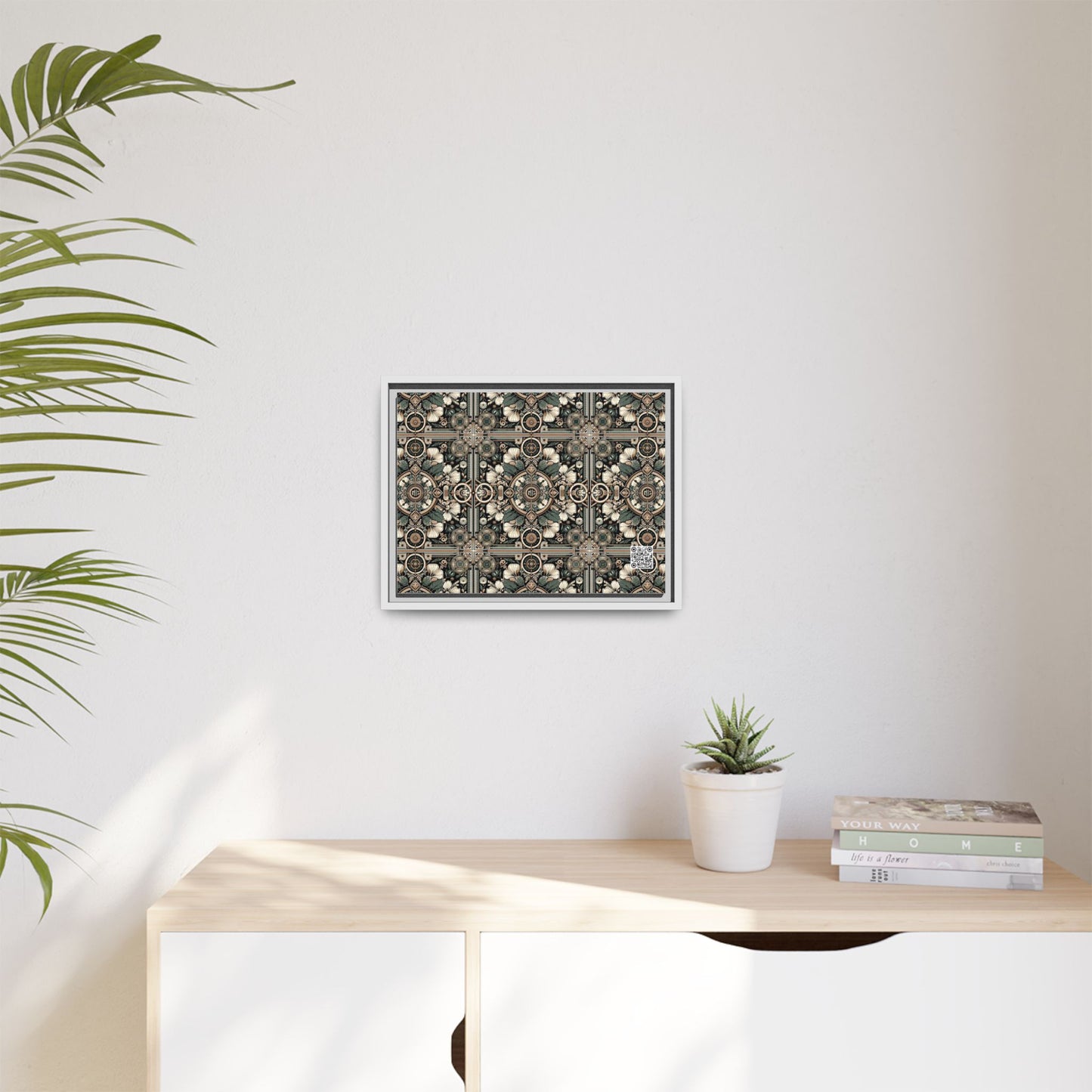 Cyber Garden Party Tech Garden Extravaganza Matte Canvas, Framed (multi-Color) - 8404 Design-66 A