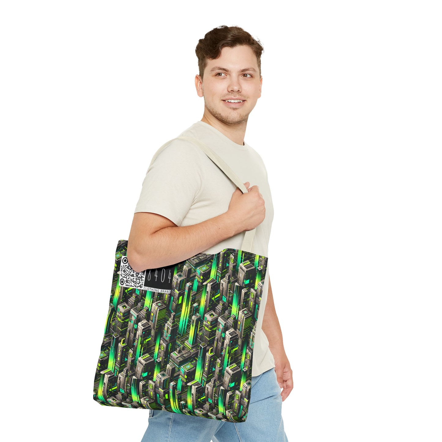 Digital Rebellion Tech-Forward Streetwear Tote Bag - 8404 Design-63